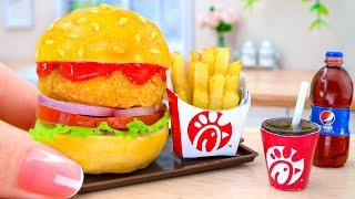 Satisfying Miniature Amazing Fish Fried Burger Idea Fast Food Recipe by Mini Yummy  ASMR Cooking