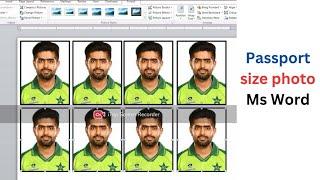 passport size photo in Ms word