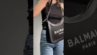 Сумка Balmain B-Army Canvas Leather Shoulder Bag Total Black