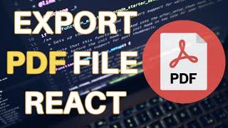 Generate PDF file in ReactJs? How to export a pdf table with jspdf?