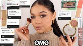 I TRIED YOUR DRUGSTORE MAKEUP FAVORITES | Blissfulbrii