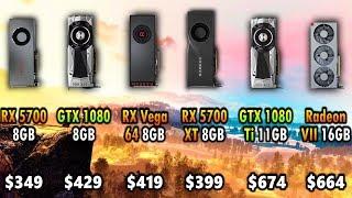 RX 5700 vs GTX 1080 vs RX Vega 64 vs RX 5700 XT vs GTX 1080 Ti vs Radeon VII | Ryzen 5 3600 @4.2GHz