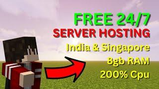 BEST FREE 24/7 Minecraft Server Hosting in India and Singapore!  | 8gb Ram | MCPE & Java | Lag Free