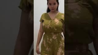 beautiful woman with big breasts from Indonesia