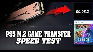 PS5 M.2 Gen 4 Sabrent 1TB Rocket 4 Plus SSD + heatsink | Game Transfer Speed Test