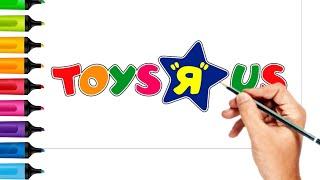 How to draw Toys r us logo | TOYS R US