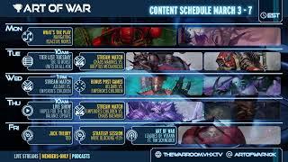 This Week's Art of War Schedule!