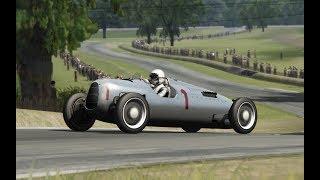 1937 Auto Union Type C, Bernd Rosemeyer, Donington Grand Prix, Assetto Corsa, TV cam + onboard