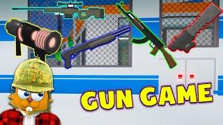 УБОЙНЫЙ ГАН ГЕЙМ в МЕД СИТИ Роблокс! ПЕРВОЕ МЕСТО - ЛЕГКО! Gun Game Mad City Roblox