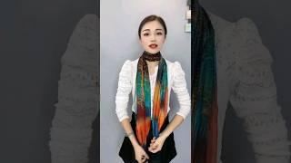 How to tie a scarf around the neck? #shorts #short #fashion @FarjanaDrawingAcademy