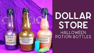 How to Make Dollar Store Potion Bottles for Halloween