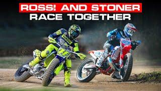 Valentino Rossi And Casey Stoner Race Together At VR46 Ranch