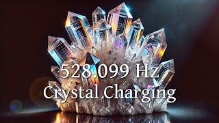 Crystal Cleansing & Charging Music | 528.099 Hz Precise Frequency