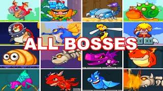 Bob's World 1, 2 - All Bosses | Beating ALL BOSSES