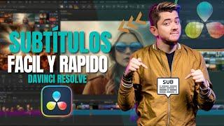 CÓMO AGREGAR SUBTÍTULOS A TUS VIDEOS EN DAVINCI RESOLVE 18Subtítulos Perfectos PASO A PASO