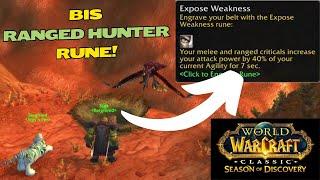 How to Get the Expose Weakness Rune for Hunters - WoW Classic Season of Discovery Phase 2