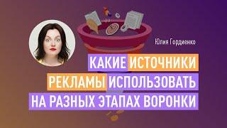 Какие источники рекламы использовать на разных этапах воронки. Как "попасть" в целевую аудиторию