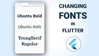 How To Change Font In Flutter | Text Widget Custom Fonts