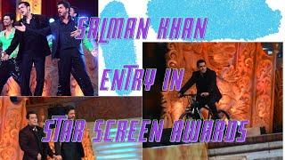 Salman Khan Grand Entry at Star Screen Awards | HD Full Video