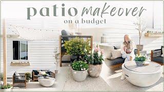 EXTREME PATIO MAKEOVER  patio decorating ideas // outdoor patio transformation // DIY + on a budget