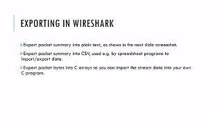 Exporting in Wireshark 2021 | 12#