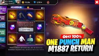 OB47 One Punch Man M1887 Return Update | New Event Free Fire Bangladesh Server | Free Fire New Event