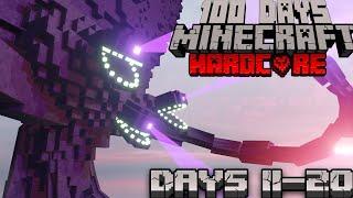 Surviving 100 Days With The Wither Storm + Tornadoes In Minecraft Hardcore (Days 11-20)