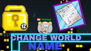 tutorial how to change world name  in Growtopia 2022