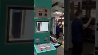 4 color central drum flexo printing machine with slitting function single unwind and double rewind