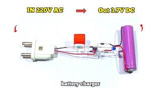 IN 220V AC To Out 3.7V DC | 2 IN 1 Battery charger circuit / how to make battery charger