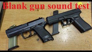 Blank gun vs live gun sound comparison