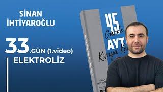 33-1 Elektroliz | 33.Gün 1.video | 45 Günde AYT Kimya | 12.Sınıf | AYT 2025