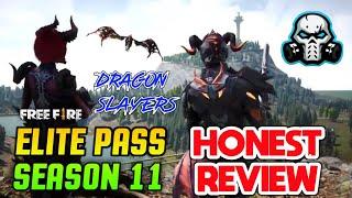 FREEFIRE ELITE PASS SEASON 11 FULL DETAILS & HONEST REVIEW || DRAGON SLAYERS ELITE PASS | PRO NATION