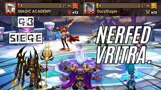 G3 SIEGE : MAGIC ACADEMY / OuraSlayer - NERFED Vritra DESTROYS The Opposition! - Summoners War