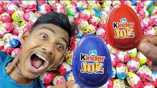 New - 200 Colored Glitter Kinder Joy Satisfying Toys Opening A Lot Of Kinder Joy Chocolate ASMR 2