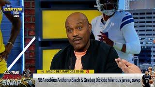 NBA rookies Anthony Black & Grady Dick do hilarious jersey swap