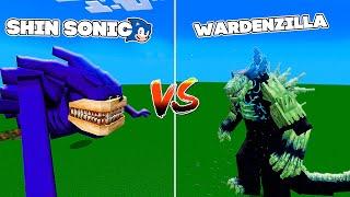 Shin SONIC vs WARDENZILLA! in Minecraft!