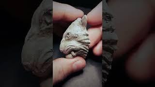 Sculpting a tiger head in 6 hours. #shorts