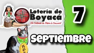 Resultado LOTERIA DE BOYACA Sabado 7 de Septiembre de 2024