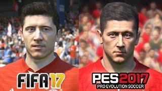 FIFA 17 vs PES 2017 BAYERN MUNICH Face Comparison (Lewandowski, Muller, Robben)