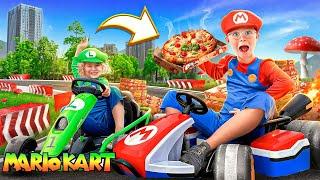 Super Mario Bros - Pizza Delivery Quest with Braxton and Ryder