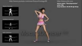 DECOMPRESSION - 3D Dance motion capture Footage preview  |  animation video loop | by MocapDancer