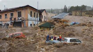 Europe is in chaos! Flash floods sweep away bridges and cars in Italy and France