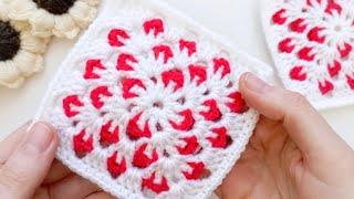 Вяжем бабушкин квадрат "Зимний этюд"️ МК крючком легко и просто Crochet this grandma square with