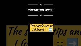How to open splits ? Part 1 #easy #split #legworkout #musttry #begginers #legday #easytips #yogae
