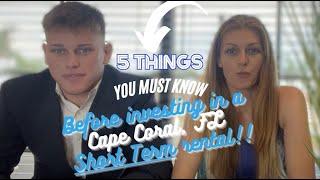 ️ Should YOU buy a short term rental in Cape Coral, Florida? 5 Things you MUST know before you do!