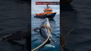 Whale Trapped in a Rope Rescued by Rescue 101 team