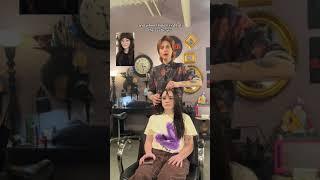 2025 is the year your debut bangs babe! Would you ever try a fringe? #haircut #bangs #hairstylist