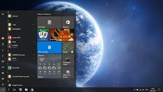 Настройка меню "Пуск" в Windows 10.