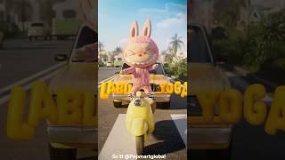 Labubu naik motor keren #shorts